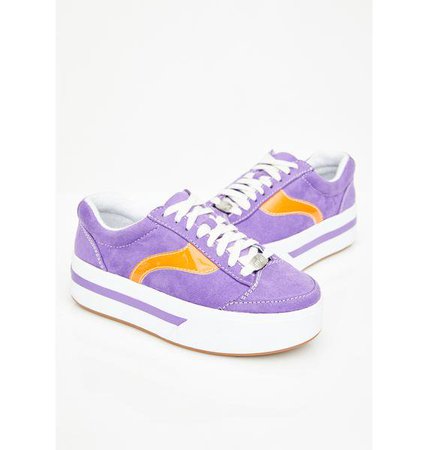 dELiA*s by Dolls Kill Purp Whats My Age Again Skater Sneakers | Dolls Kill