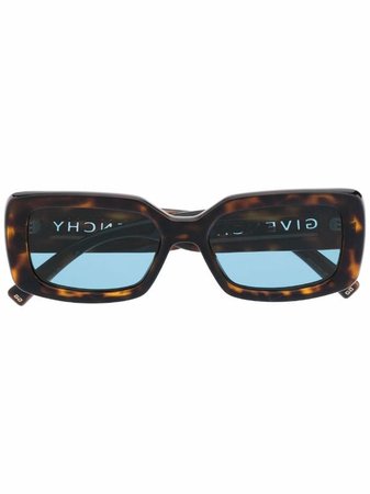 Givenchy Eyewear tortoiseshell rectangle-frame sunglasses - FARFETCH