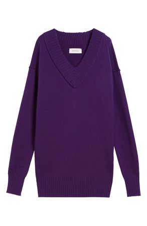 SPORTMAX Legenda V-Neck Oversize Wool & Cashmere Sweater | Nordstrom