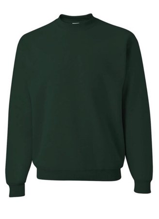 Jerzees forest green crew neck