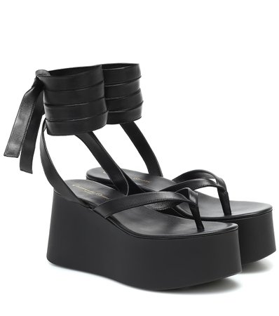 Leather Platform Thong Sandals - Gianvito Rossi | Mytheresa