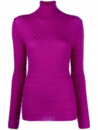 Versace textured-knit roll-neck Jumper - Farfetch