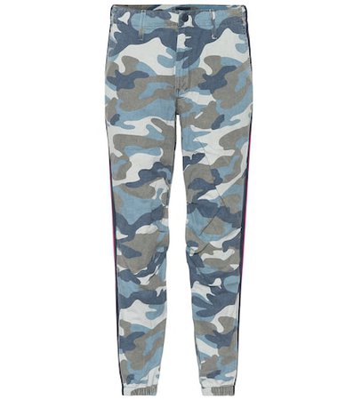 Mid-rise camouflage pants