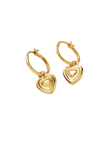 Missoma - Good Vibes Heart Mini Charm Hoop Earrings