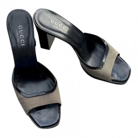 Grey Cloth Sandals