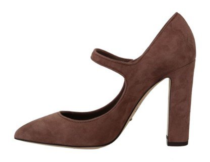 Brown Suede DG Logo Heels Mary Jane Shoes – Brand Agent