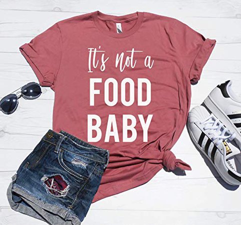 Amazon.com: Funny Pregnancy Shirt - Cute Maternity Shirt - Maternity Tee - Christmas Announcement Shirt - Reveal Shirt - Preggers - Not a Food Baby Tee: Handmade