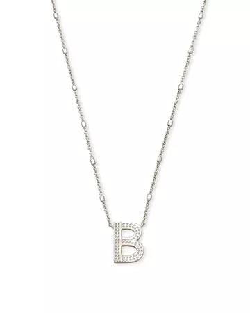 Letter B Pendant Necklace in Silver | Kendra Scott