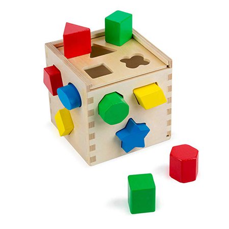 Melissa & Doug Shape Sorting Cube Classic Wooden Toy (Developmental Toy, Easy-to-Grip Shapes, Sturdy Wooden Construction, 12 Pieces): Reuben Slonim: Amazon.ca: Toys & Games
