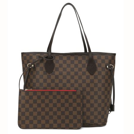 RICHPORTS Checkered Tote Shoulder Bag with inner pouch - PU Vegan Leather （white） - Walmart.com - Walmart.com
