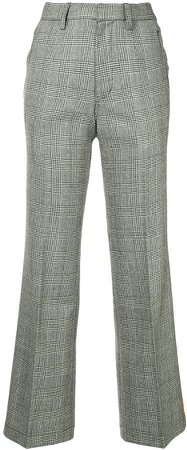 monotone checked trousers