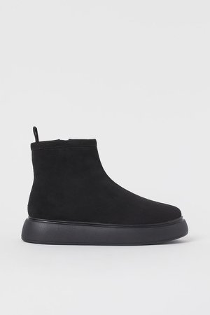 Warm-lined Boots - Black