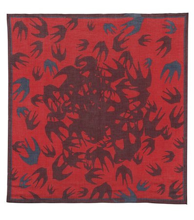 Swallow printed scarf