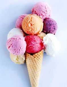 Multi Flavored Ice Cream - Pinterest