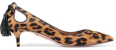 Forever Marilyn Tasseled Leopard-print Calf Hair Pumps - Leopard print