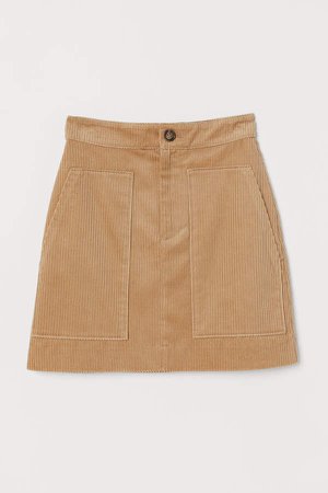 Corduroy Skirt - Beige
