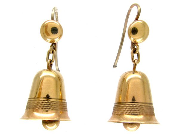 gold bell earrings - Pesquisa Google