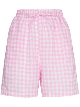 Frankies Bikinis Lou gingham pajama shorts - FARFETCH