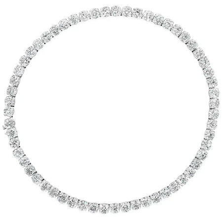 Roman Malakov, All GIA Certified 60.61 Carat Round Diamond Tennis Necklace || $698,000