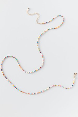 Ivy Long Beaded Necklace | Urban Outfitters