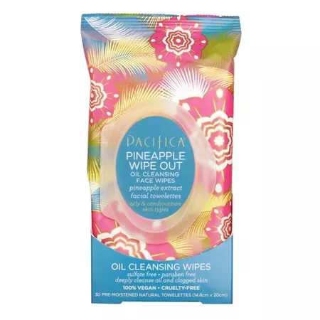 Pacifica Pineapple Wipeout Oil Cleansing Face Wipes - 30ct : Target