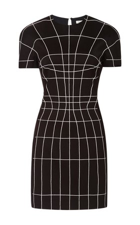 Gabardine Embroidered Short Sleeve Dress by MUGLER | Moda Operandi