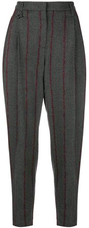 stripes tapered trousers