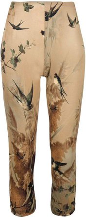 Pre-Owned nature print cropped leggings