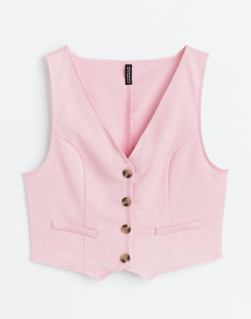 pink vest button up