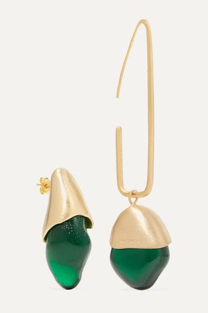 1064 Studio | Gold-plated and resin earrings | NET-A-PORTER.COM