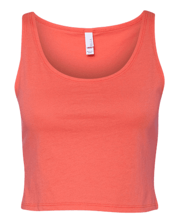 Fitted Crop Top - Coral