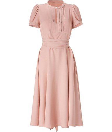 Marc by Marc Jacobs Mimi Old Rose Belted Silk Crepe Dress