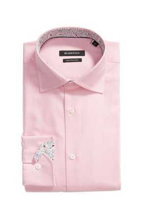 Bugatchi Trim Fit Solid Dress Shirt | Nordstrom