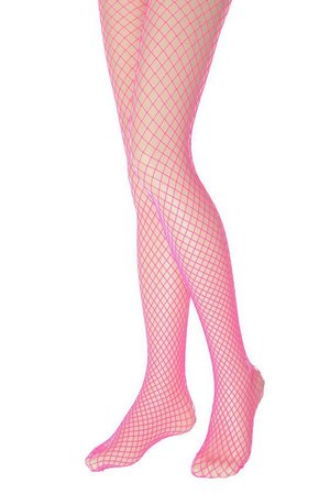 Pink fishnet tights