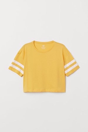 Short T-shirt - Yellow - Kids | H&M US