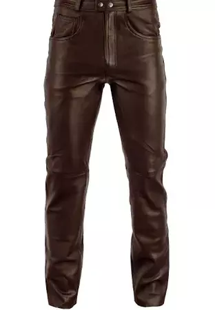 brown leather pants mens - Google Search