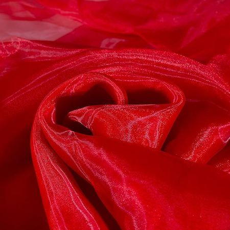 Amazon.com: Fynite Sheer Organza Fabric | 10 Yards Long | 44" Wide | Bridal Solid Sheer Organza Bolt for Wedding Dress Fashion Craft Decorations Silky Shiny Sheer Organza (Red, 10 Yard) : Arts, Crafts & Sewing