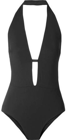 Ward Whillas - Farrah Cutout Halterneck Swimsuit - Black