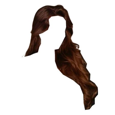 long wavy curled red brown hair
