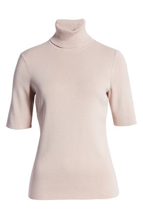 Anne Klein Short Sleeve Turtleneck Sweater | Nordstrom