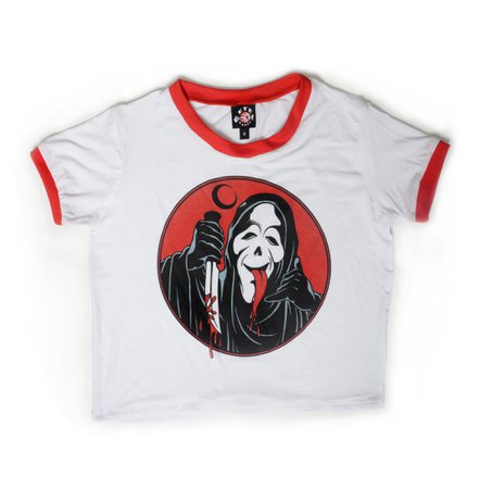*clipped by @luci-her* Ghostface Ringer Tee - Vera's Eyecandy