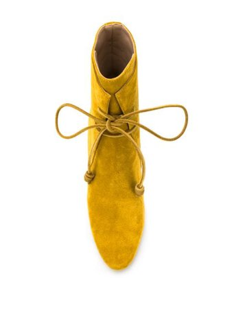 Yellow Lanvin 150Mm Ankle Lace-Up Boots | Farfetch.com