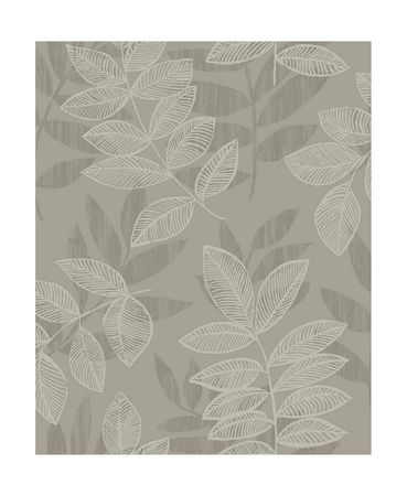 Brewster Home Fashions Chimera Flocked Leaf Wallpaper - 396" x 20.5" x 0.025" & Reviews - All Wall Décor - Home Decor - Macy's