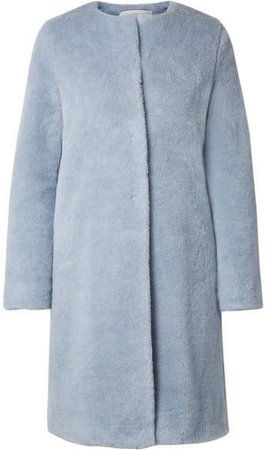 Alpaca And Wool-blend Coat - Blue