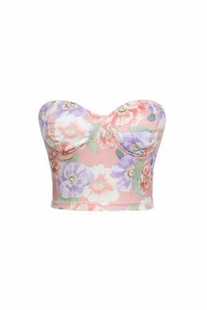floral pastel corset top