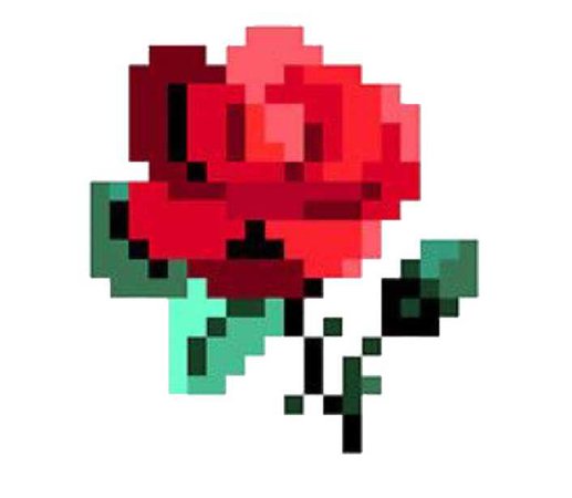 8-Bit Pixel Red Rose
