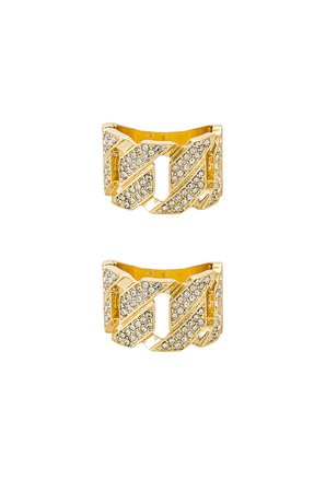 8 Other Reasons Diamond Studded Chain Ring Set in Gold | REVOLVE