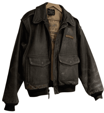 vintage dark brown leather jacket