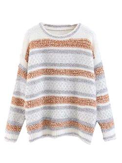 'Gertie' Metallic Tread Color Block Sweater (3 Colors)