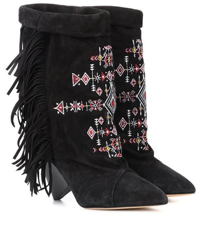 Lesten embroidered suede boots